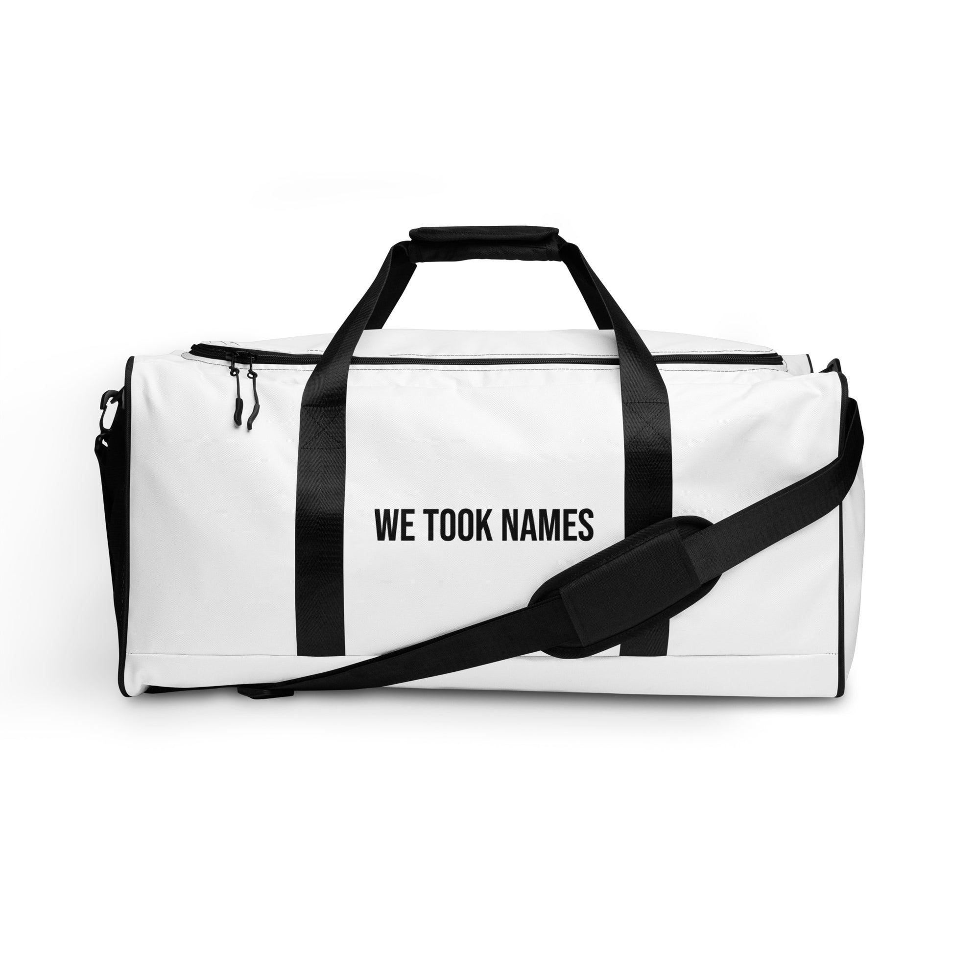 We Took Names athletic duffle bag for high school athletes and sports teams that won and are winners and champions.