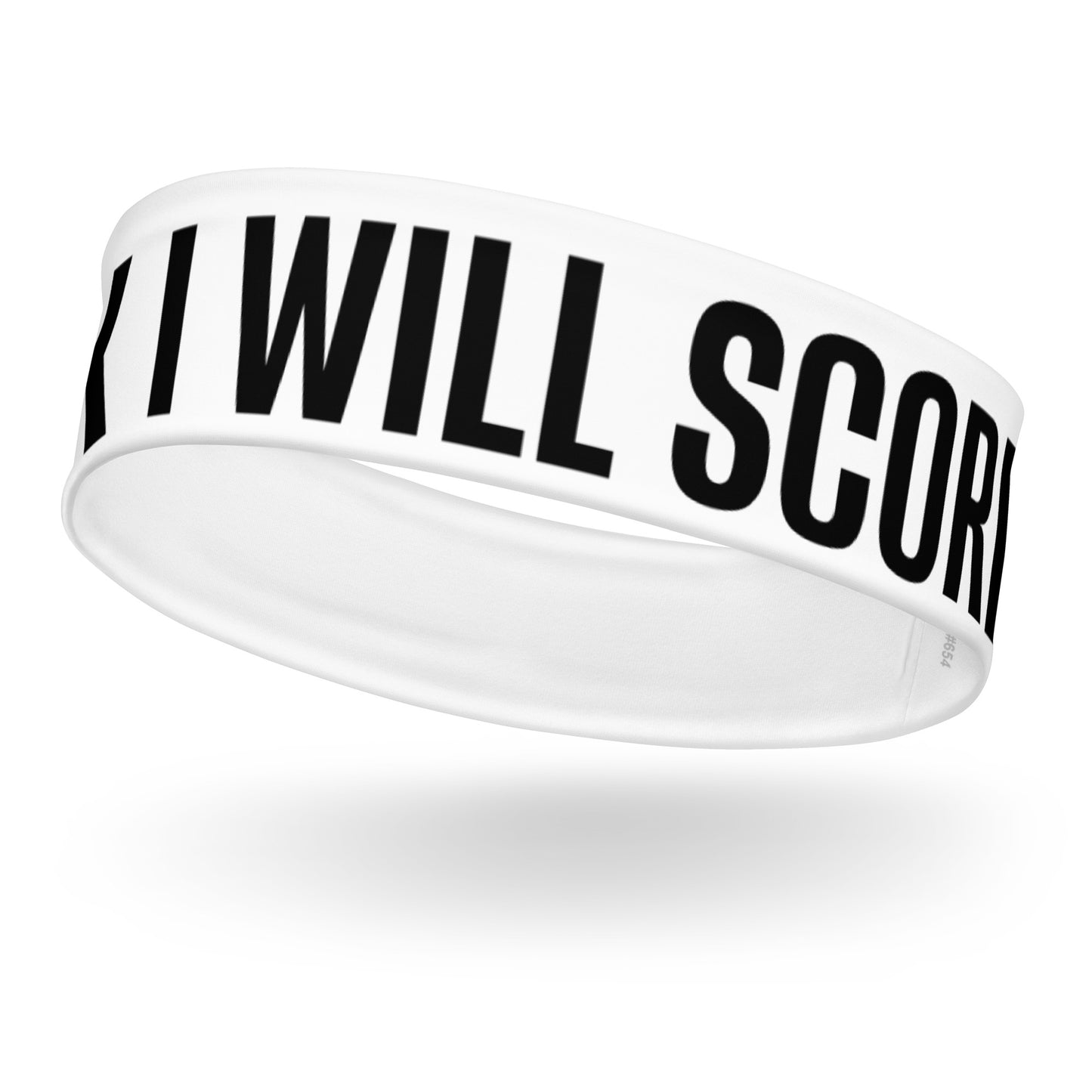 Do Not Blink I Will Score sports headbands are for athletes warning their opponents and fans they are explosive and will score quickly.