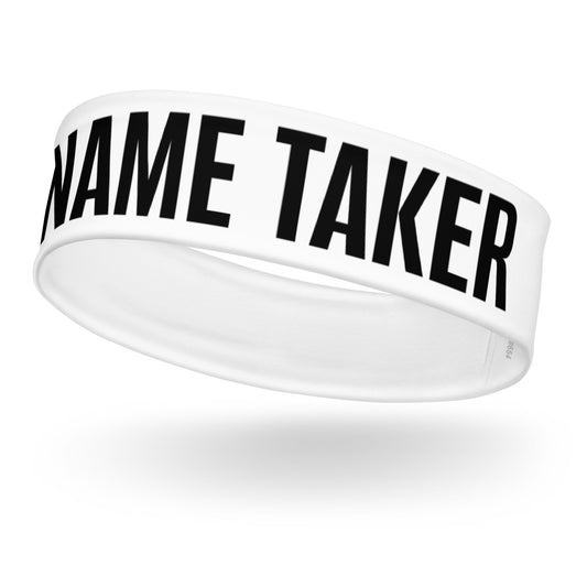 Gridiron Name Taker football headbands are for all players who dominate and take names when playing.