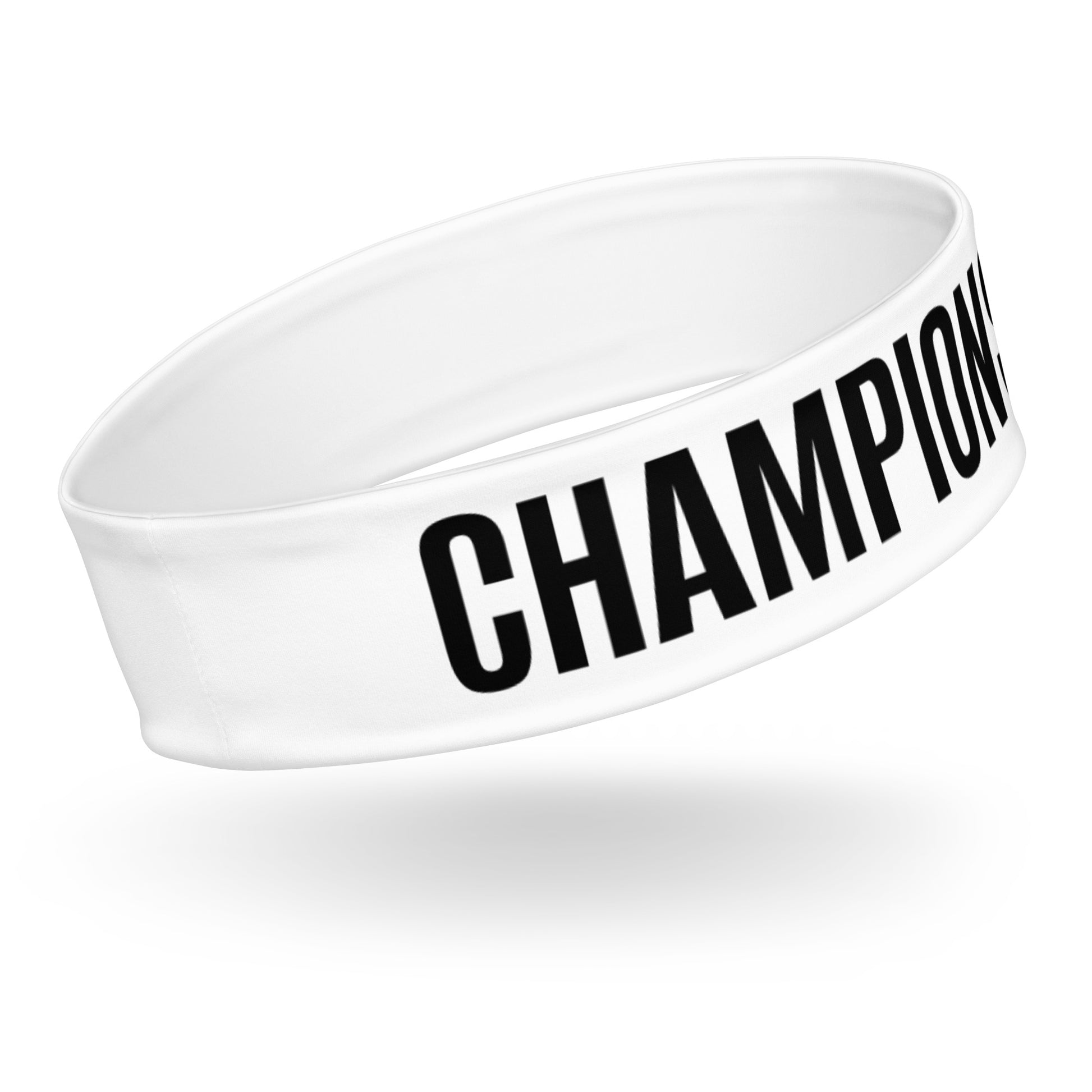 Champions Work Harder brand sports headband for athletes, players, and teams.