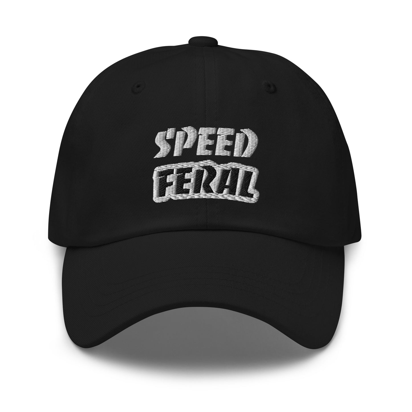 Speed Feral unisex embroidered sports ball caps are for anyone who goes wild for racing and fast speeds.