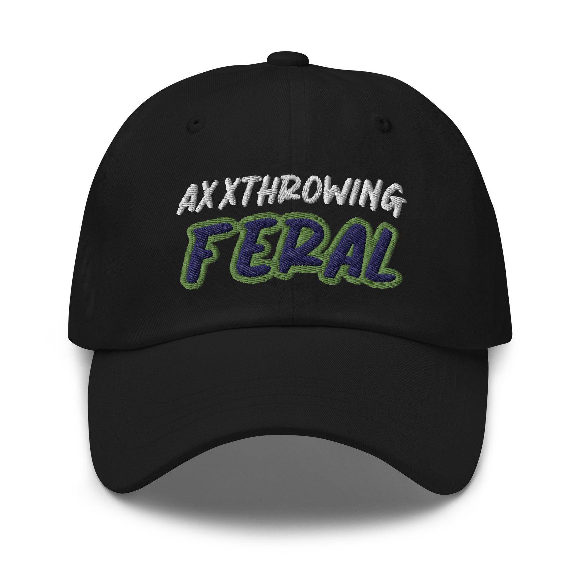 AXXTHROWING Feral axe throwing ball caps are for everyone who goes wild for one of the fastest-growing sports, axe throwing.