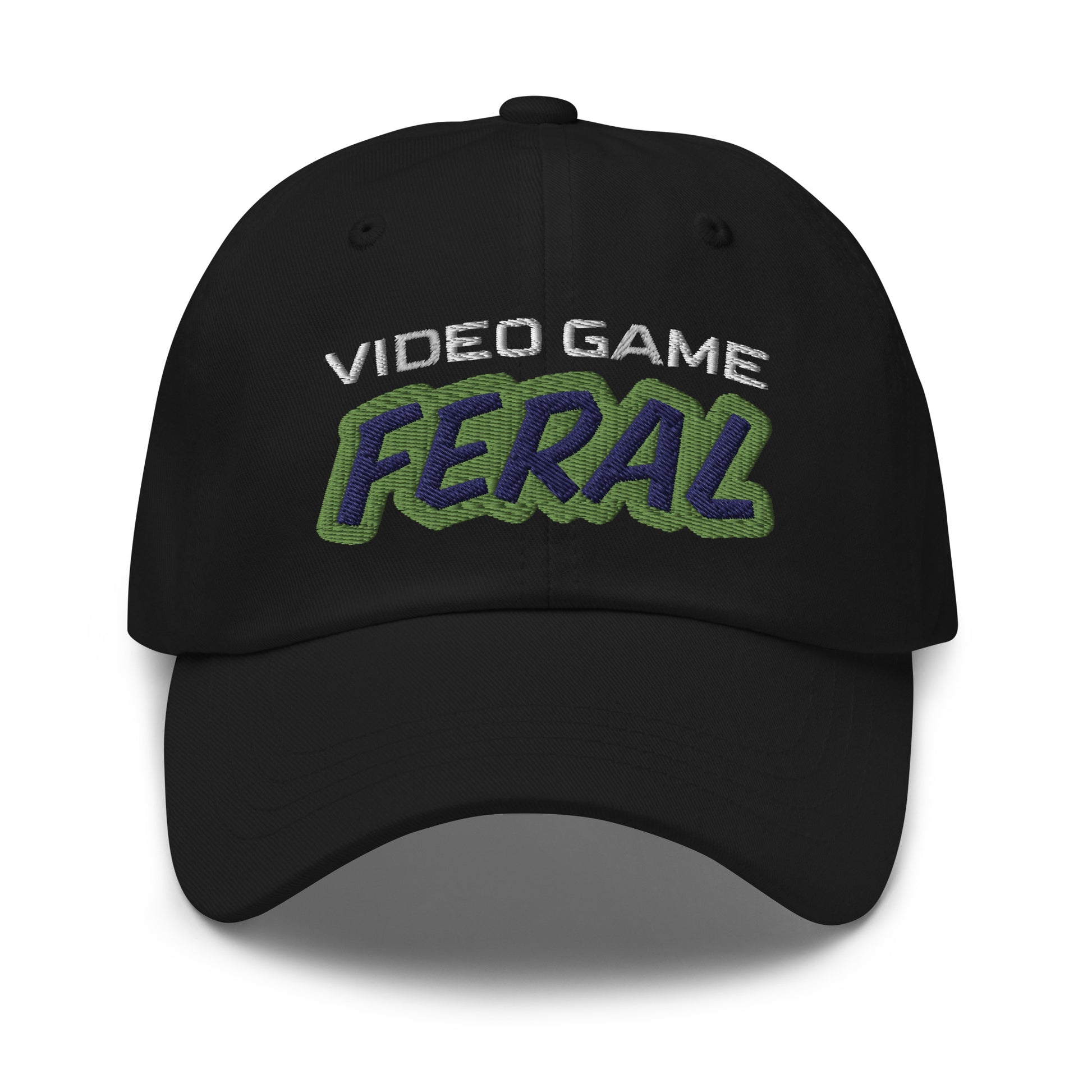 Video Game Feral ball caps are for gamers who go wild for gaming. Wear this cool cap when playing your favorite video games.