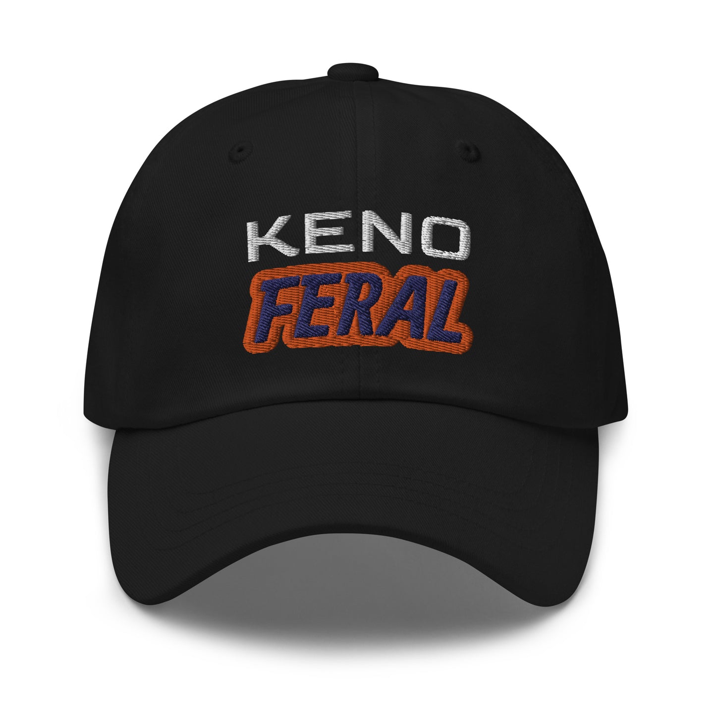 Keno Feral unisex embroidered gaming ball caps are for players who go wild for playing the game.