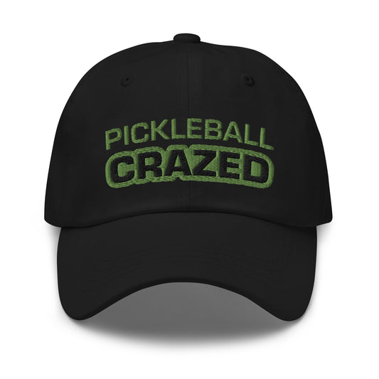 Pickleball Crazed sports ball caps are for players and fans who go crazy for the game and can't get enough of the sport.