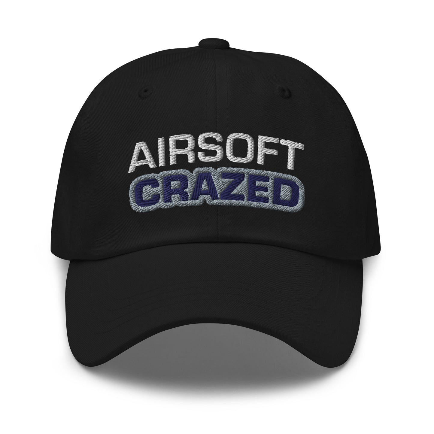 Airsoft Crazed embroidered sports ball caps are for players and fans who go crazy for the game and can't get enough of the sport.