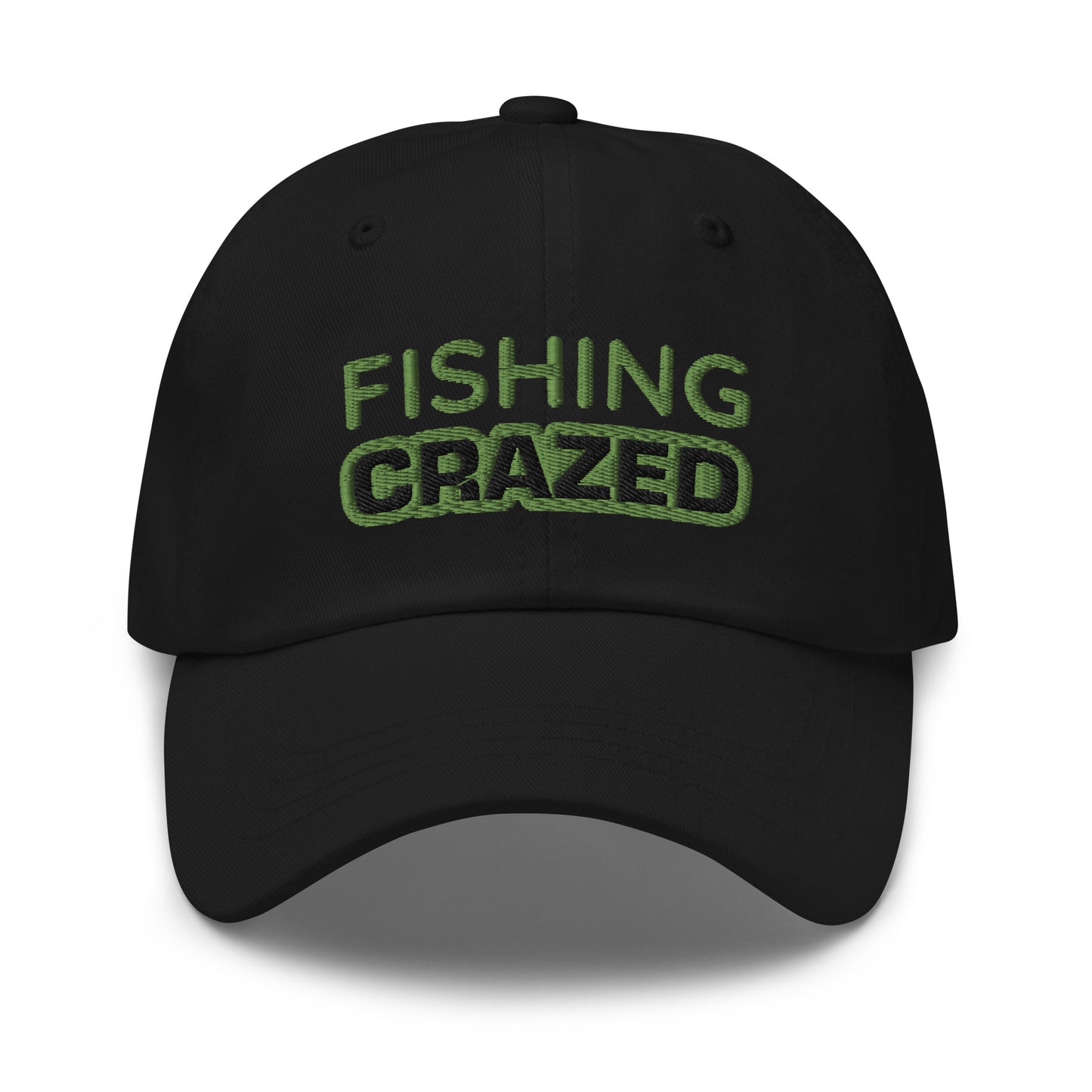 Fishing Crazed embroidered sports ball caps are for people who go crazy for fishing and can't get enough of it.