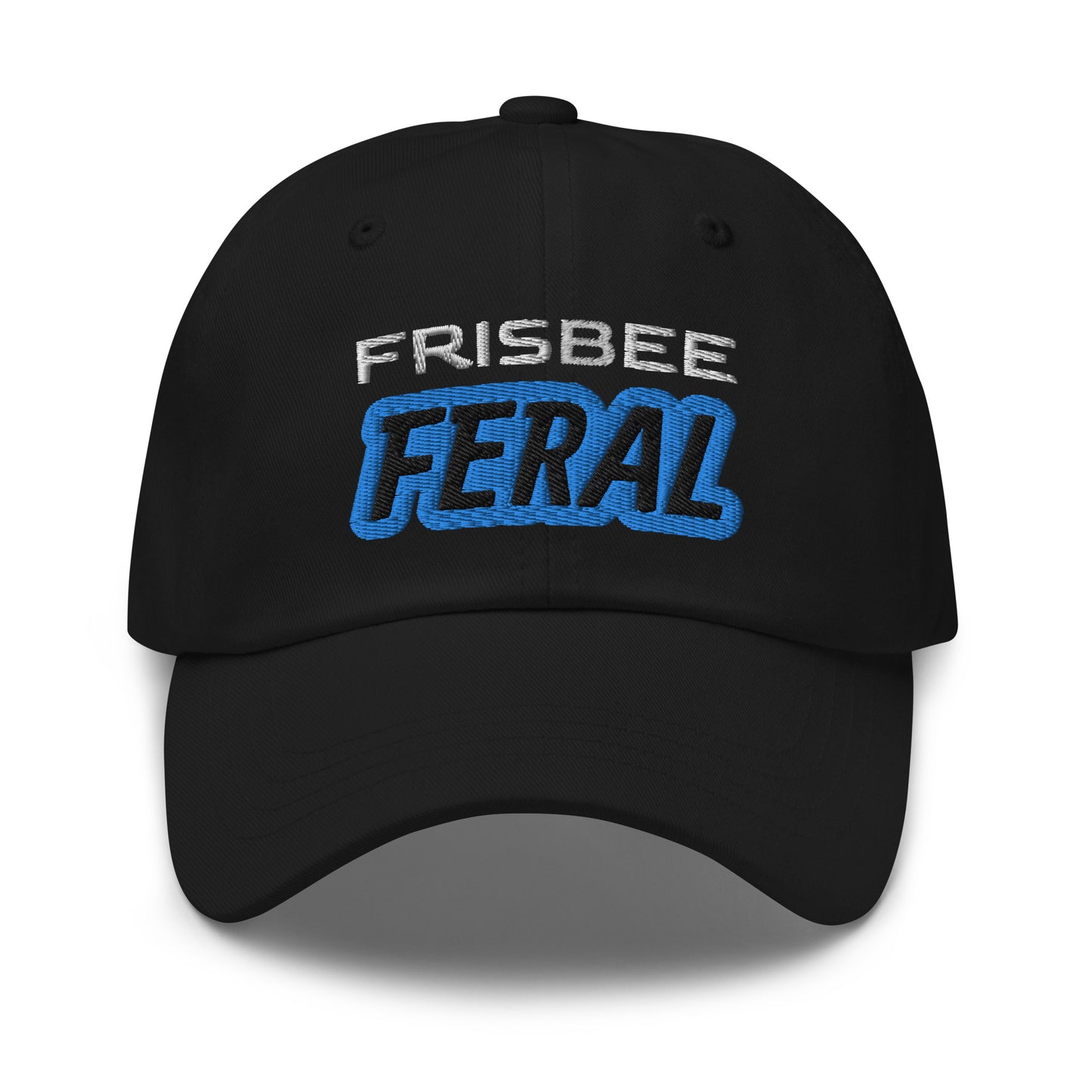 Frisbee Feral unisex (for men and women) sports ball caps are for players who go wild and crazy for playing disc and frisbee games.