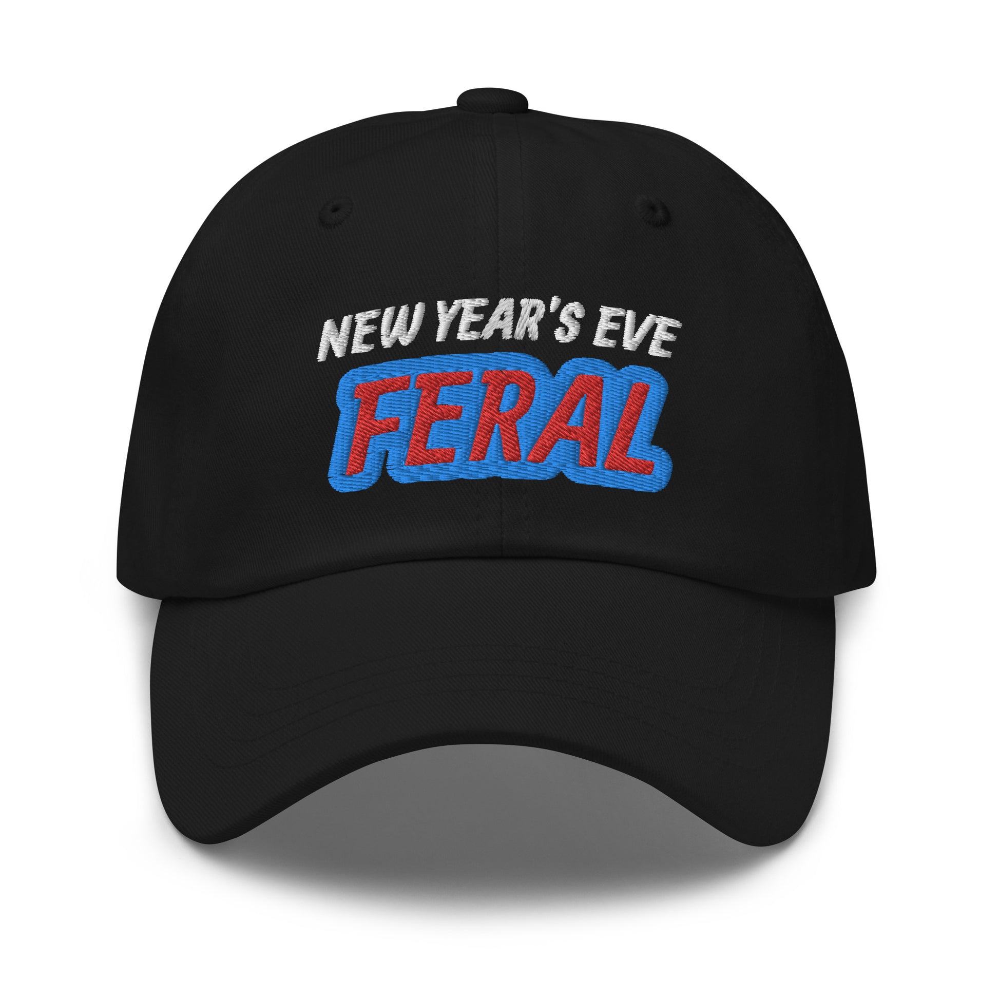 New Year's Eve Feral ball caps are for anyone who goes wild for the holiday season, festivities, and celebrating the upcoming year.