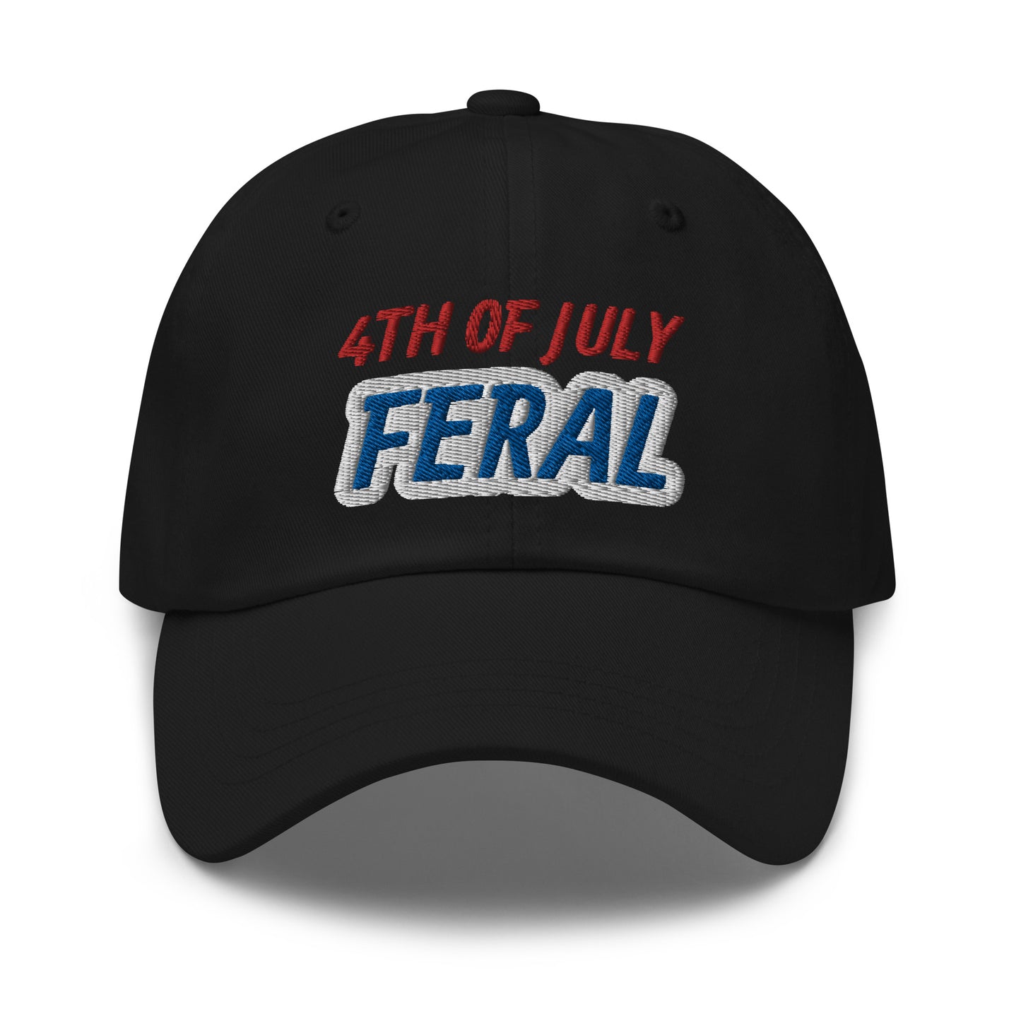 4th of July Feral ball caps are for anyone who goes wild for the holiday, festivities, and celebrating our Independence Day.