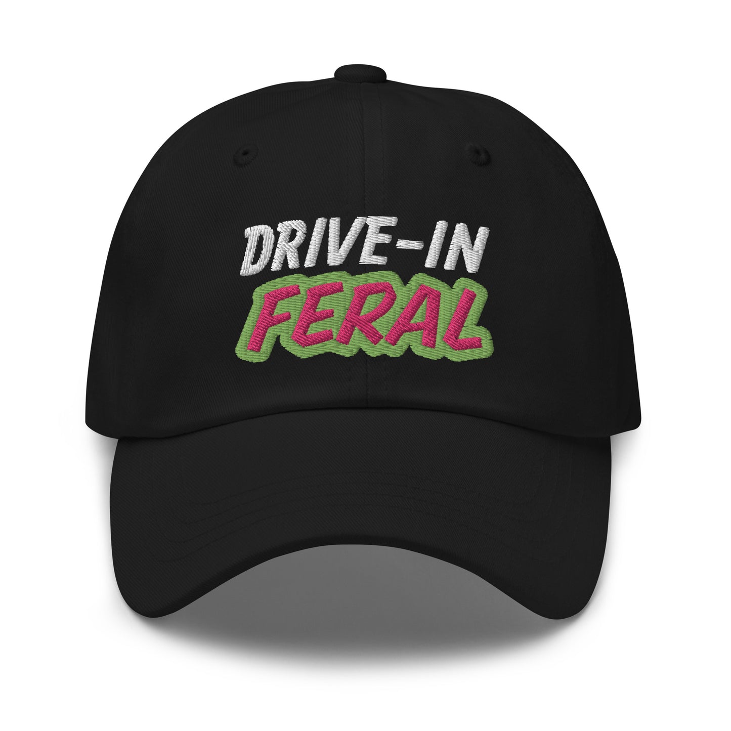 Drive-In Feral unisex cool ball caps are for moviegoers and fans who love going to drive-ins to watch outdoor films in their cars.