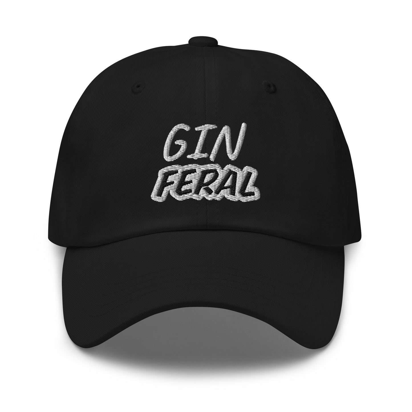 Gin Feral unisex embroidered ball cap is for anyone who goes wild and crazy for drinking gins and appreciates their taste.