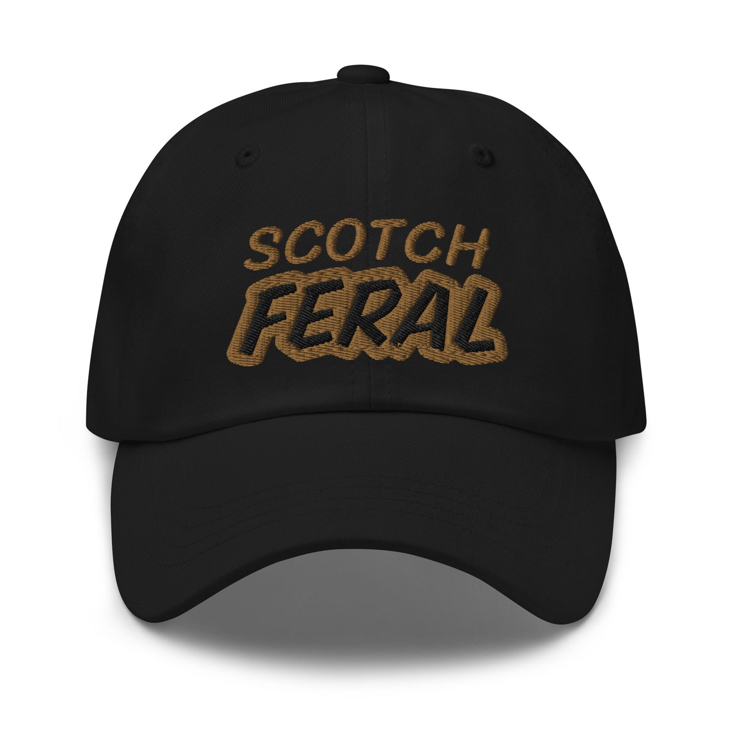 Scotch Feral unisex embroidered ball cap is for anyone who goes wild and crazy for drinking scotch and appreciates its taste.