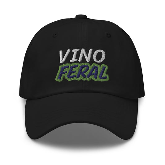 Vino Feral unisex ball cap is for anyone who goes wild for drinking and tasting wines, and it is designed for the wine connoisseur.