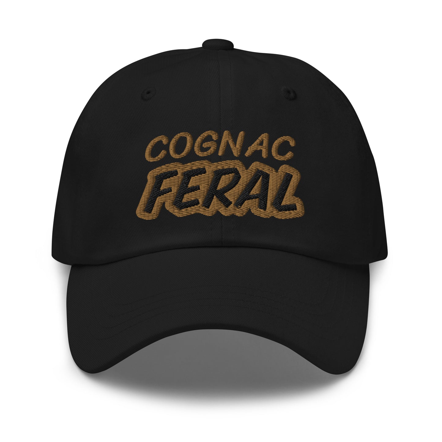 Cognac Feral unisex embroidered ball cap is for people who go wild and crazy for drinking cognacs and love their taste.