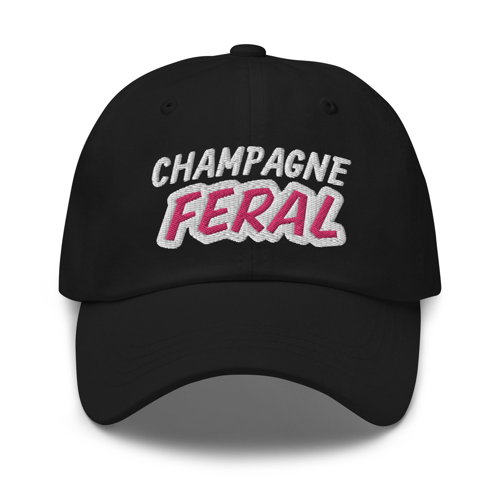 Champagne Feral ball cap is for anyone who goes wild for drinking bubbly, and this cool hat is designed for the avid drinker of champers.