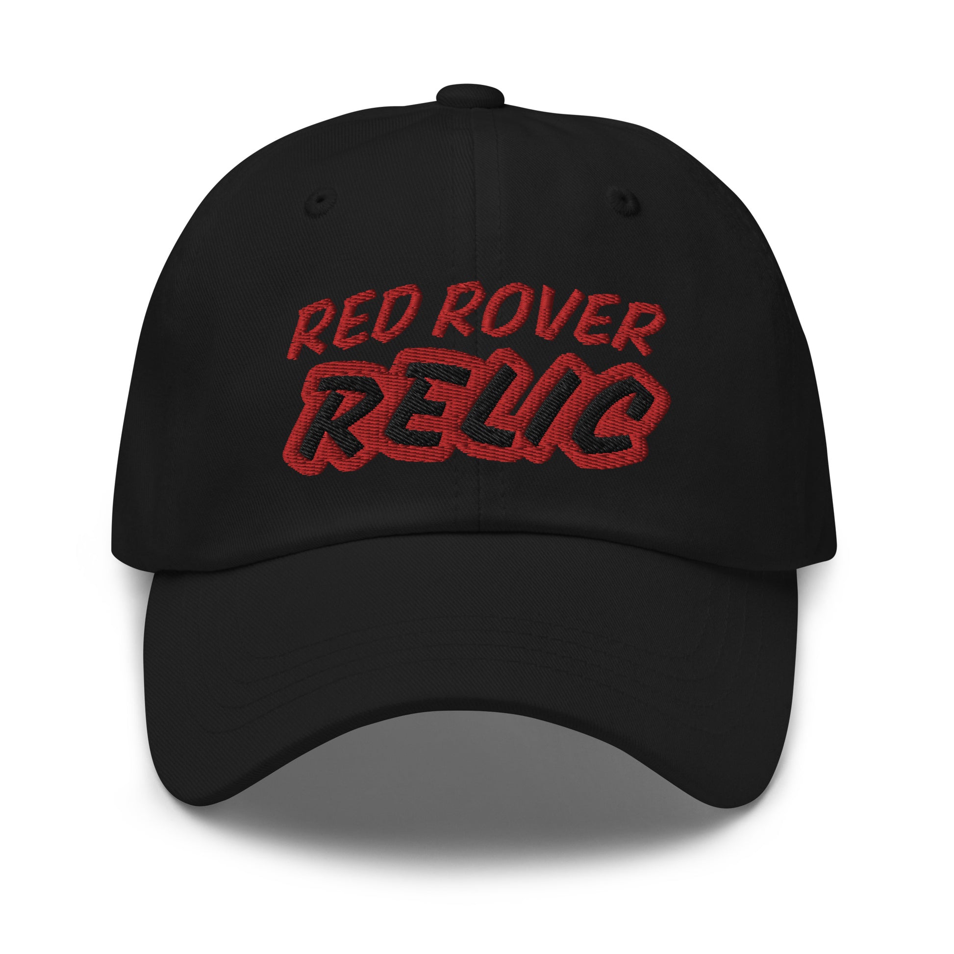 Red Rover Relic unisex embroidered ball caps are for adults who played the game of Red Rover as kids and survived.