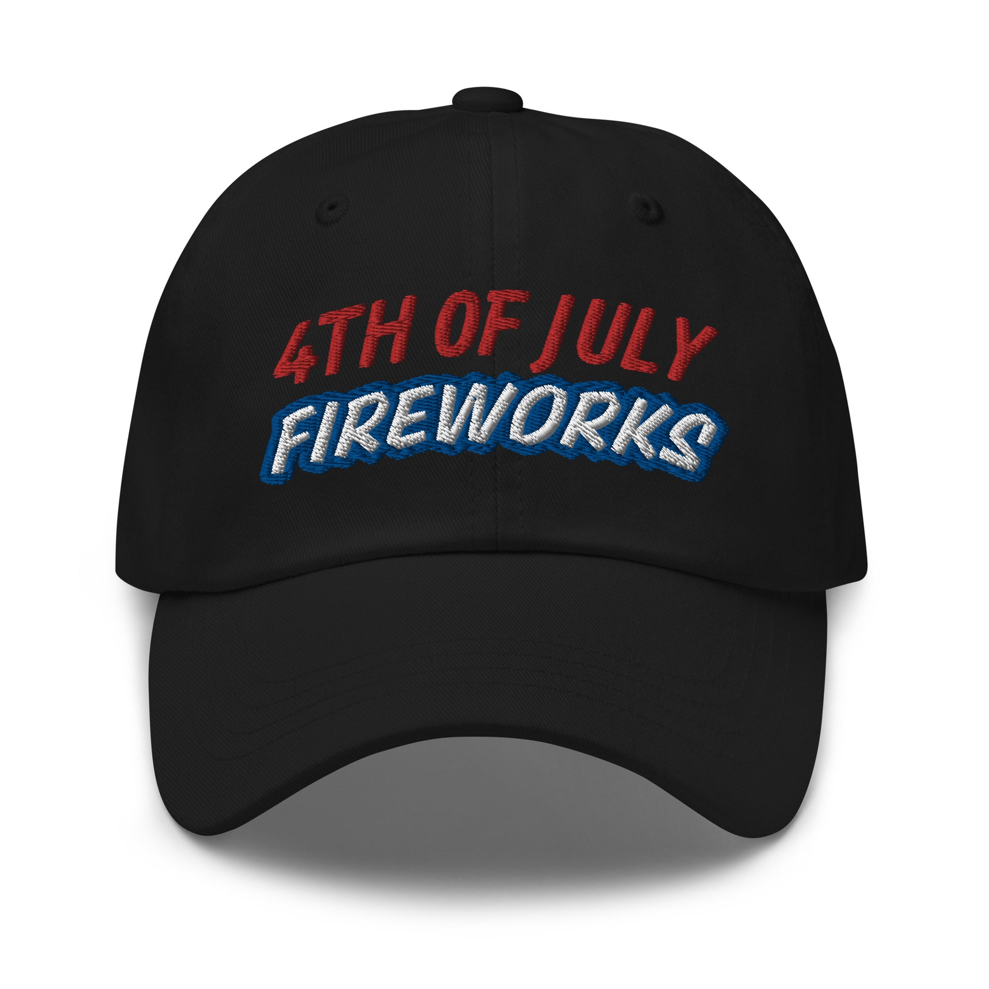 4th of July Fireworks unisex embroidered ball caps are for anyone who loves to celebrate the holiday and the festivities.