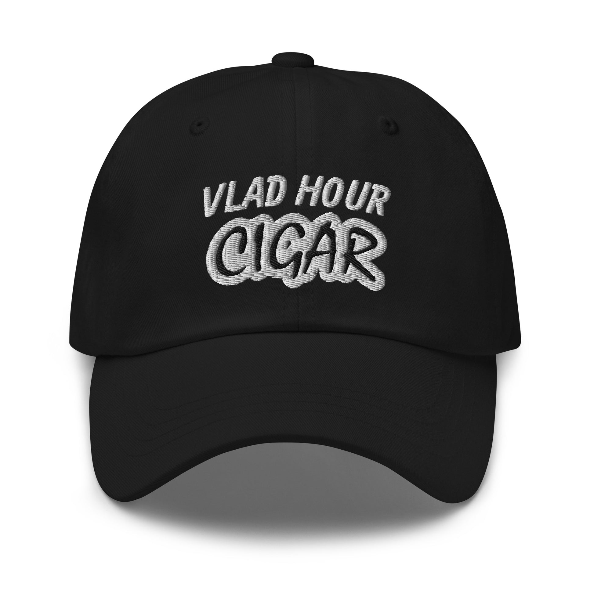 Vlad Hour Cigar ball cap is for anyone who goes wild and crazy for smoking cigars in the evening when the sun goes down.