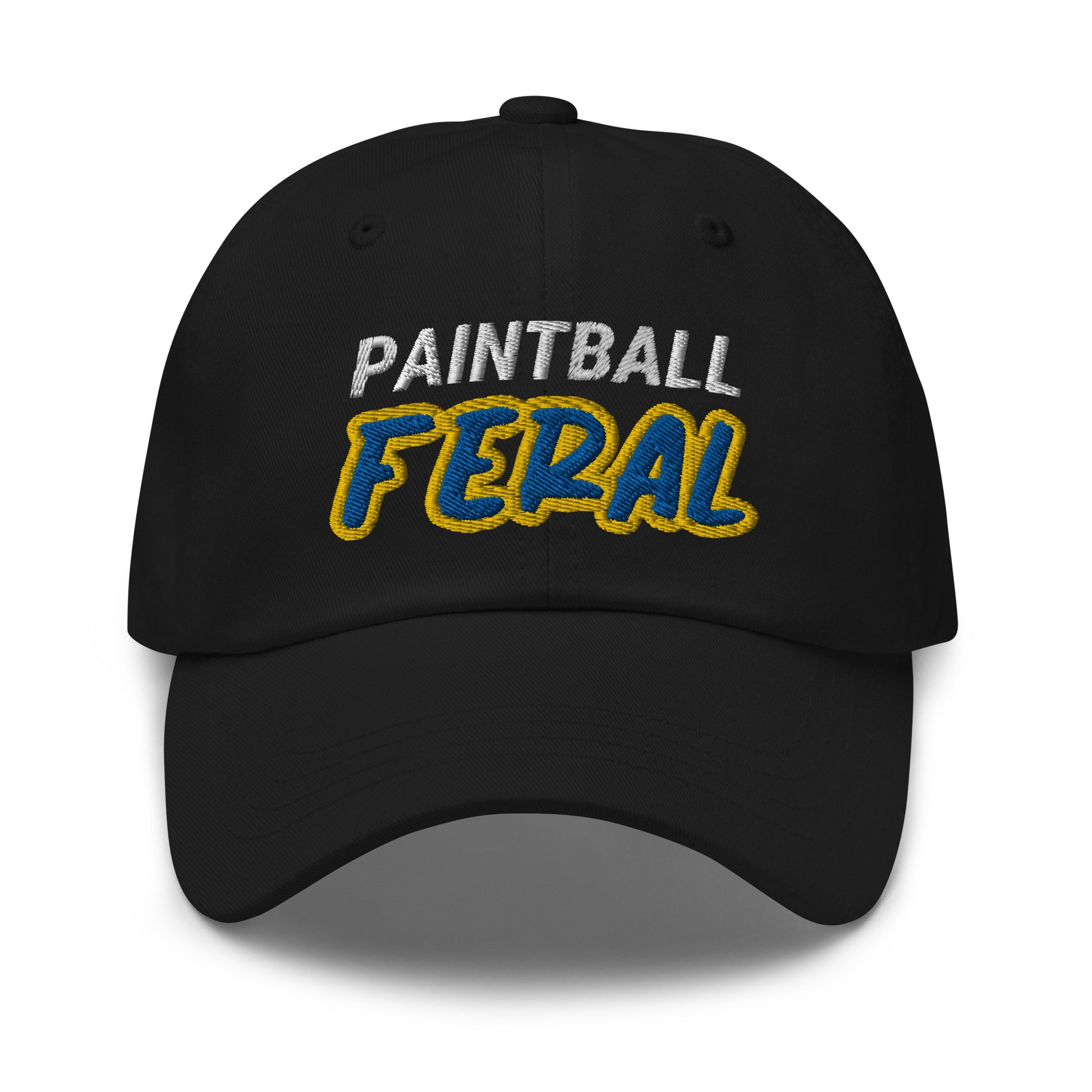 Paintball Feral embroidered sports ball caps are for players who go wild for the game, and this baller cap makes a great gift!