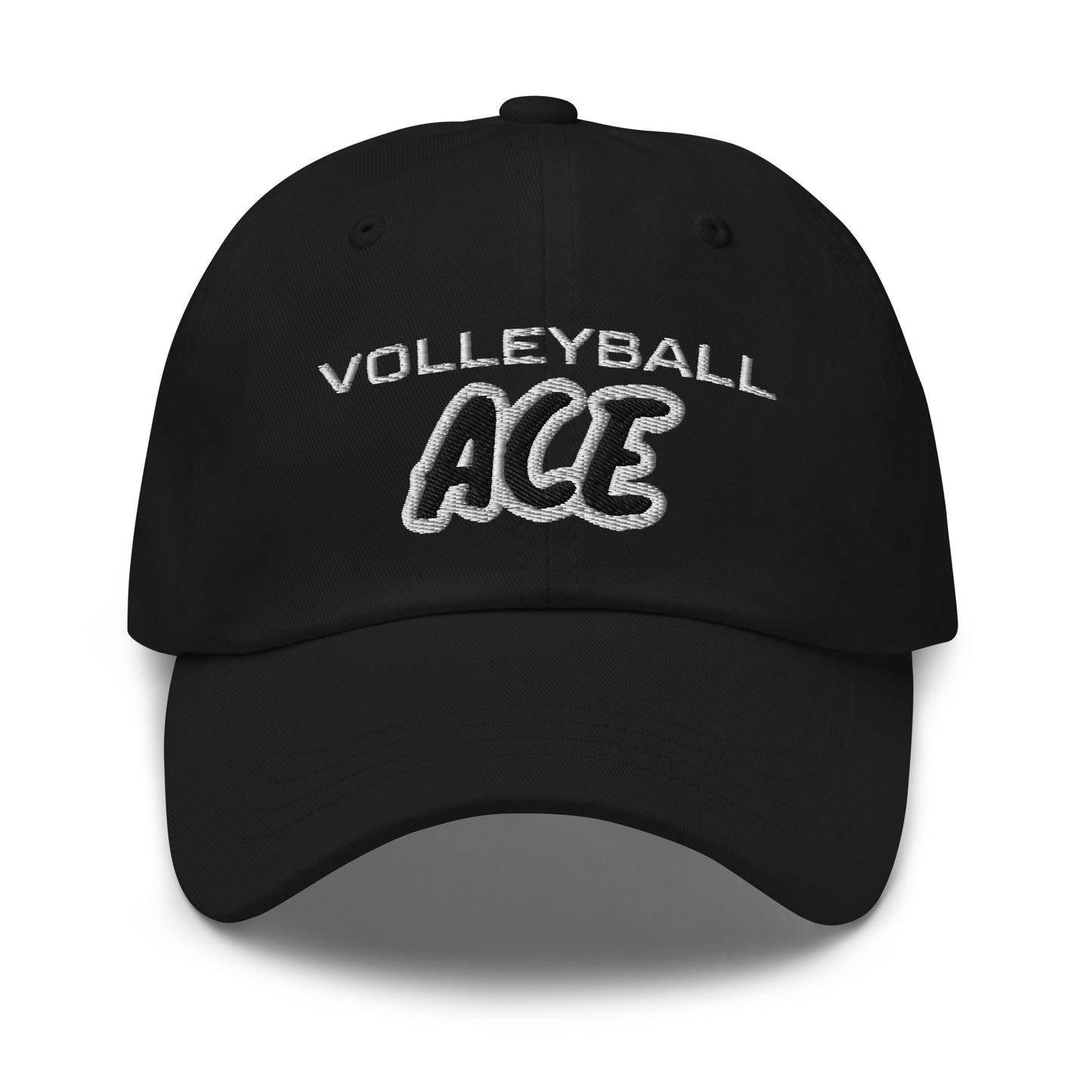 Volleyball Ace unisex (for men and women) fun embroidered hats are for players who score aces on the court and can't wait to play again.