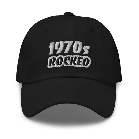 1970s Rocked hats are for people who loved the seventies, and this cool ball cap symbolizes everything that made that era awesome.