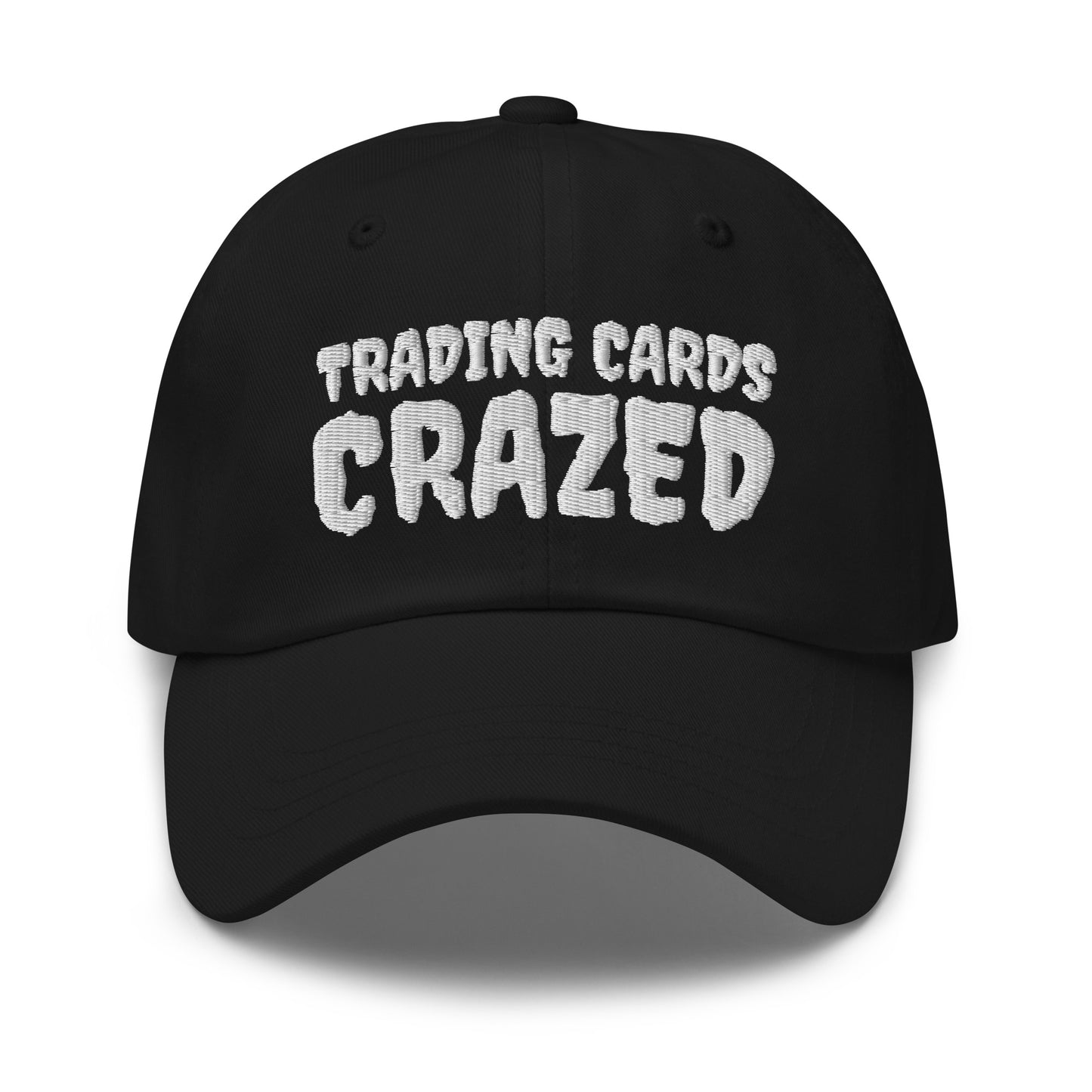 Trading Cards Crazed unisex (for men and women) cool embroidered hats are for fans who are crazy about buying, selling, and collecting them.