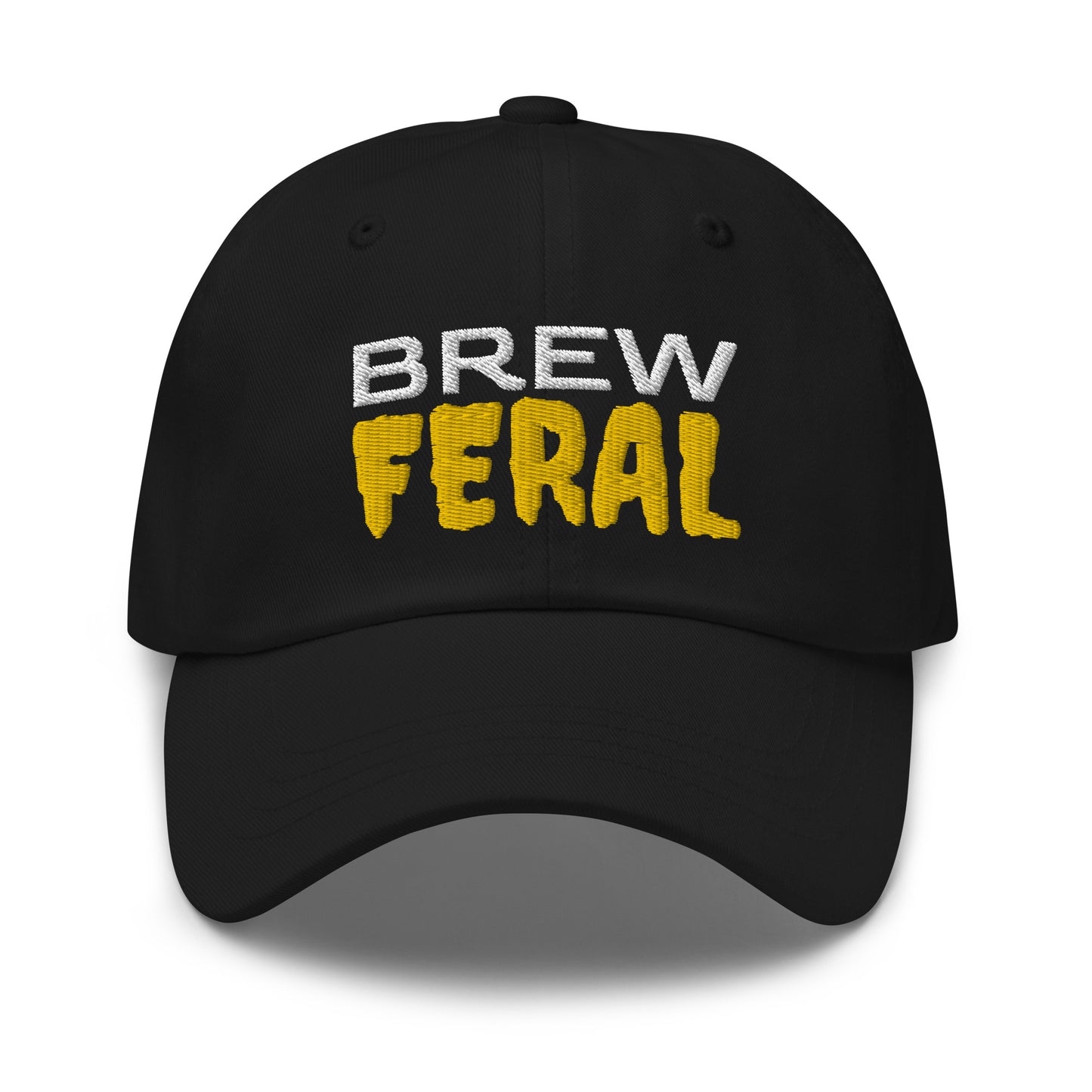 Brew Feral beer fan ball cap is for anyone who goes wild and crazy for beers, light, dark, domestic, imported, microbrew, and homebrew.