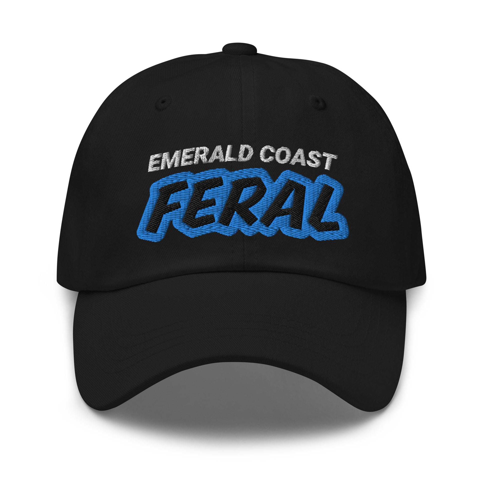 Emerald Coast Feral unisex (for men and women) embroidered hat is for people who love and go wild and crazy for living or visiting there.