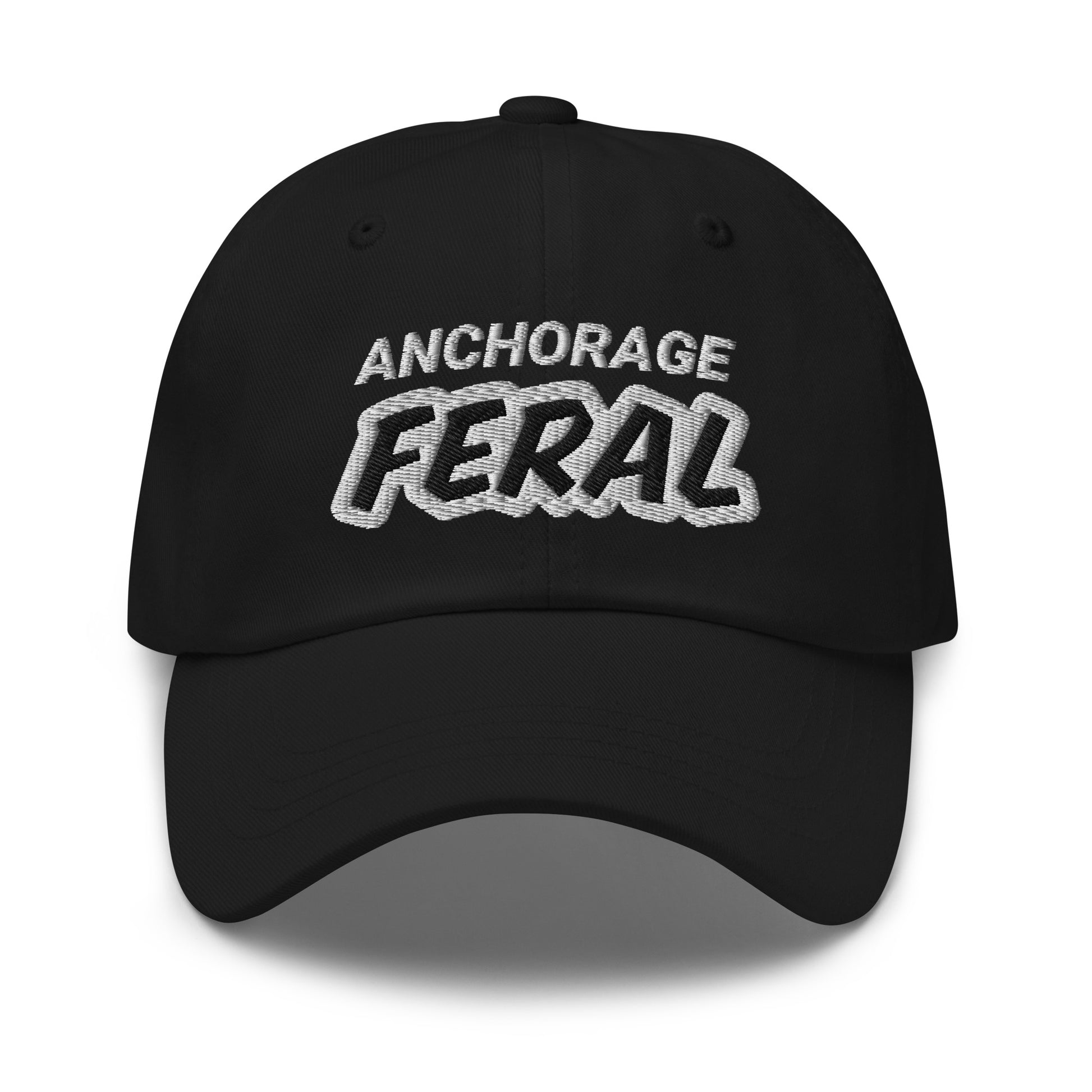 Anchorage Feral unisex cool embroidered hat is for people who love and go wild and crazy for living in or visiting the Alaska city.