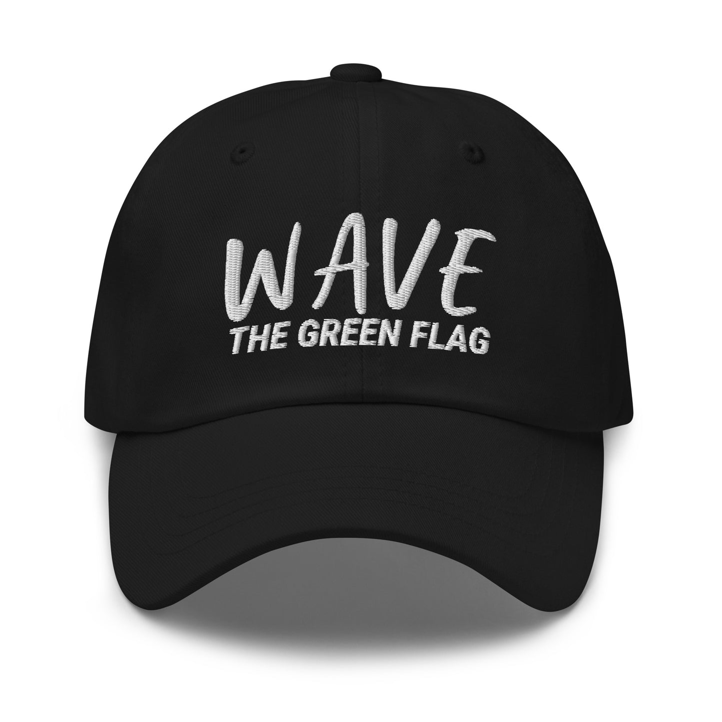 Wave The Green Flag auto racing hats are for fans and drivers who can't wait for the next race to start.