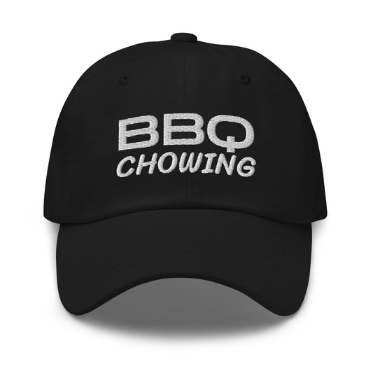 BBQ Chowing unisex (for men and women) cool embroidered hat is for people who love and enjoy eating it anytime for lunch or dinner.