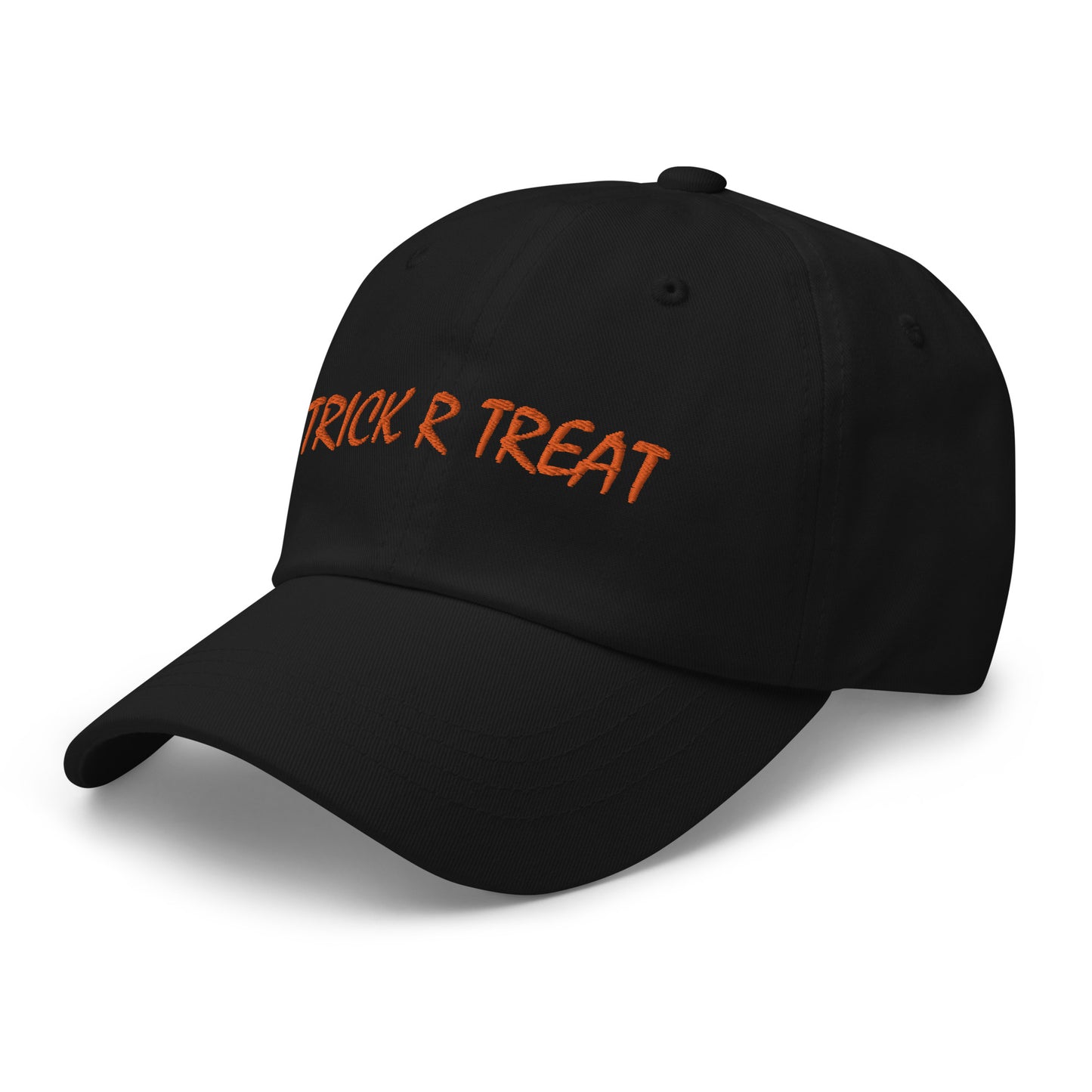 Trick R Treat Unisex Halloween Black and Orange Ball Cap