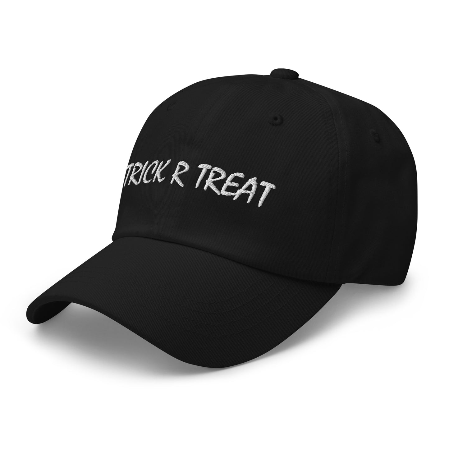 Trick R Treat Unisex Halloween Black and White Ball Cap