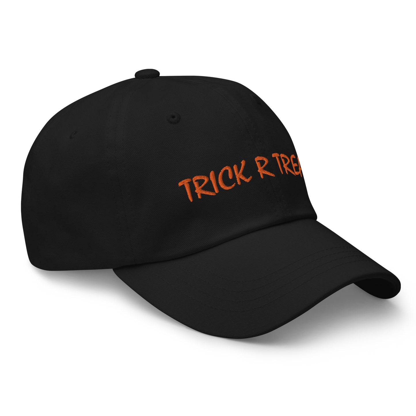 Trick R Treat Unisex Halloween Black and Orange Ball Cap