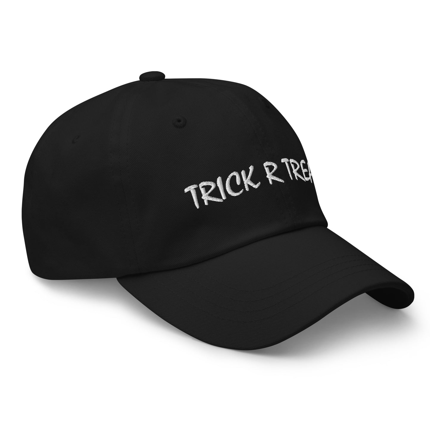 Trick R Treat Unisex Halloween Black and White Ball Cap