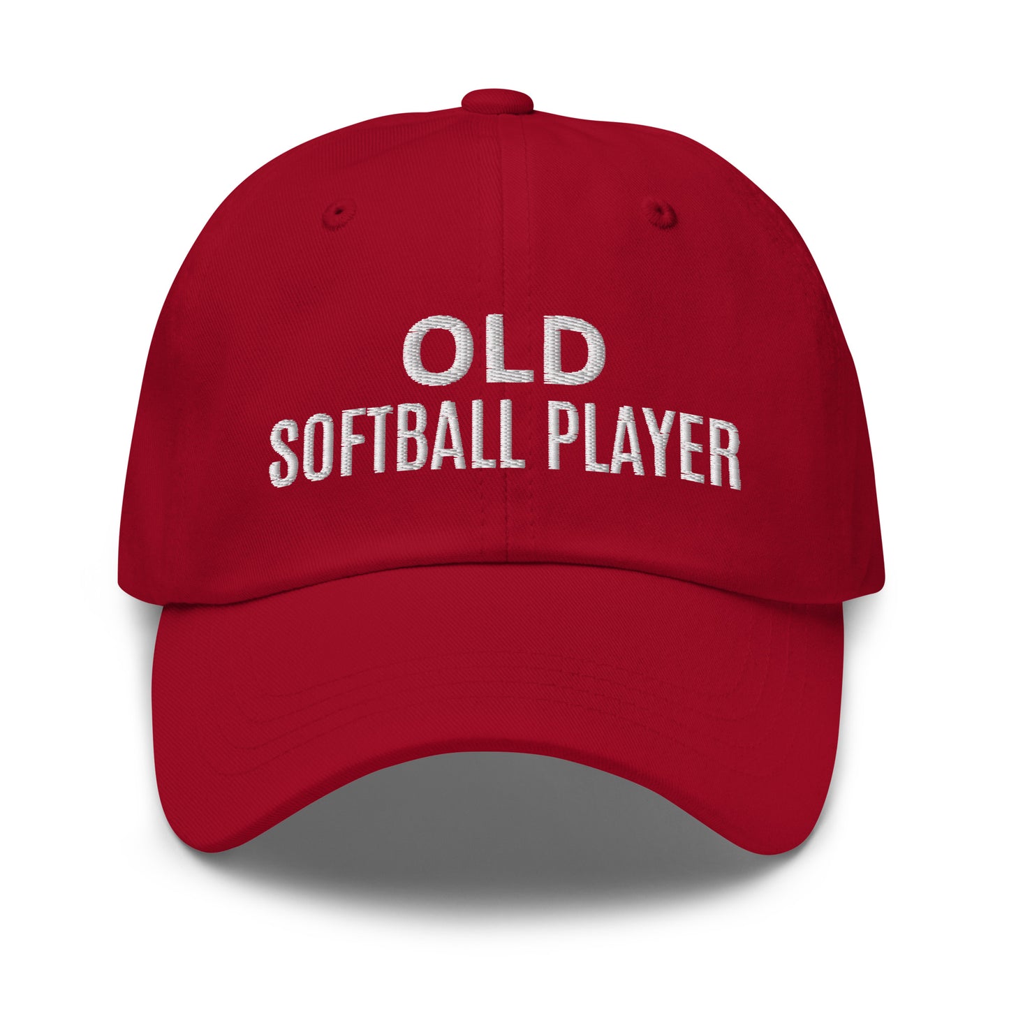 Old Softball Player Ball Cap