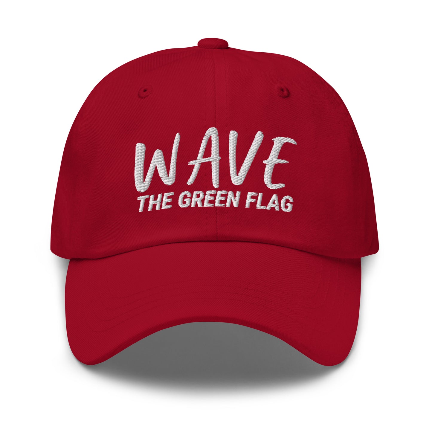 Wave The Green Flag™ Hat for People Who Can't Wait for the Next Auto Race