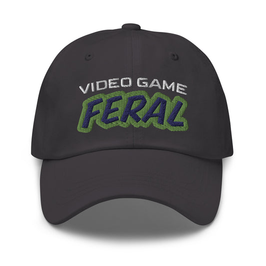 Video Game Feral ball caps are for gamers who go wild for gaming. Wear this cool cap when playing your favorite video games.