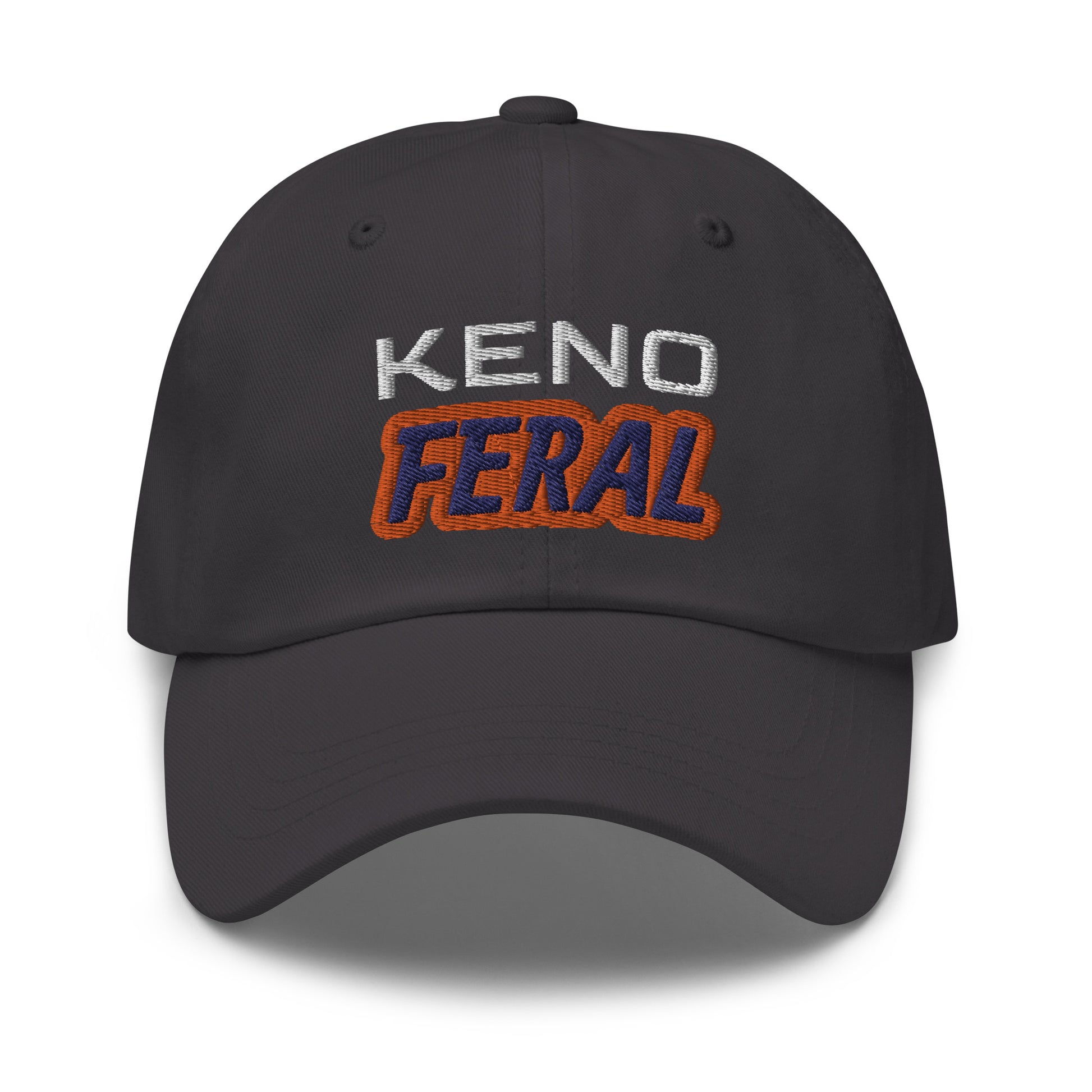 Keno Feral unisex embroidered gaming ball caps are for players who go wild for playing the game.