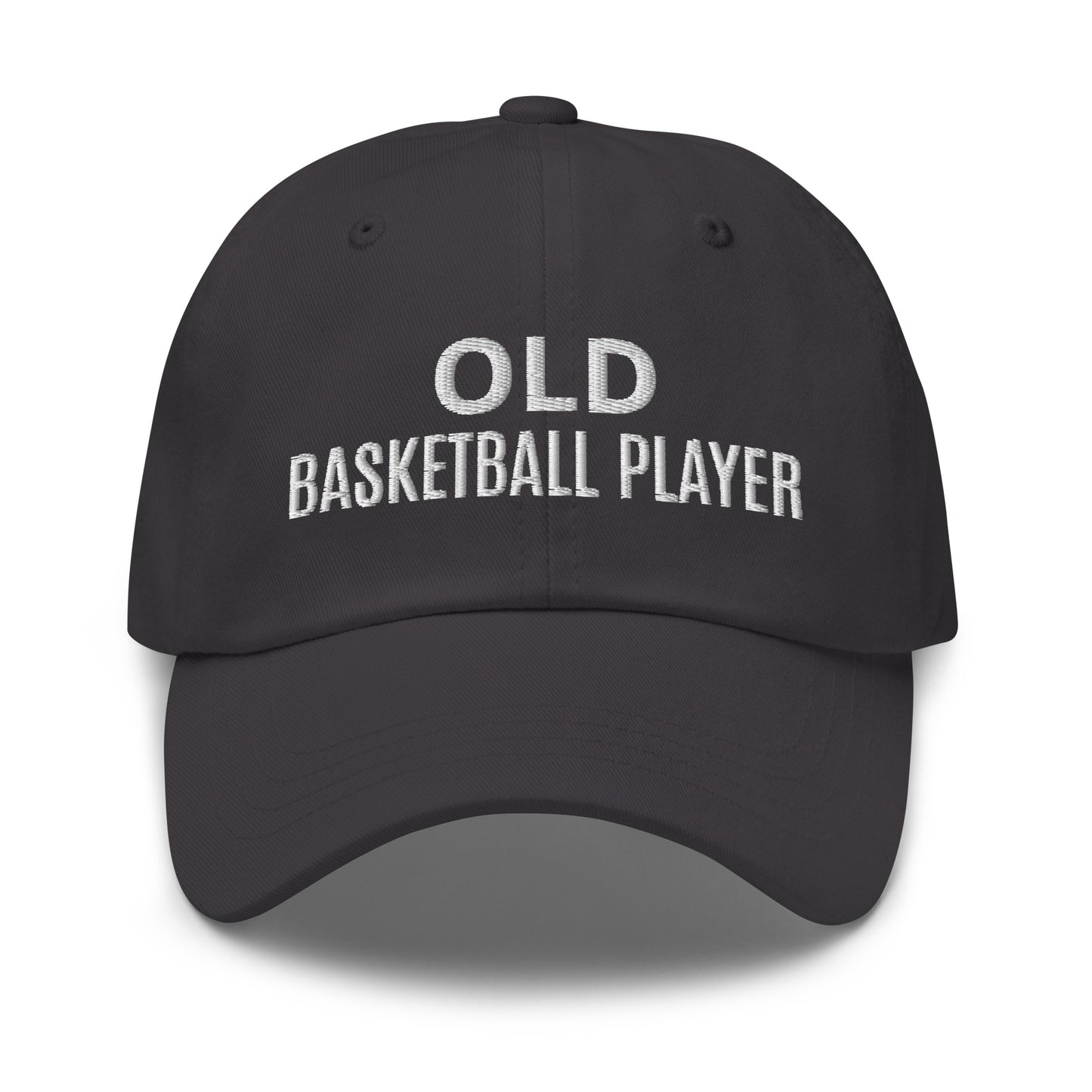 Old Basketball Player brand sports ball cap for veteran and former players to share they played one the court.