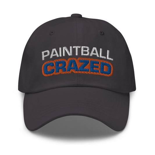 Paintball Crazed embroidered sports ball caps are for players and fans who go crazy for the game and can't get enough of the action sport.