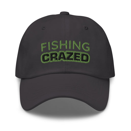 Fishing Crazed embroidered sports ball caps are for people who go crazy for fishing and can't get enough of it.