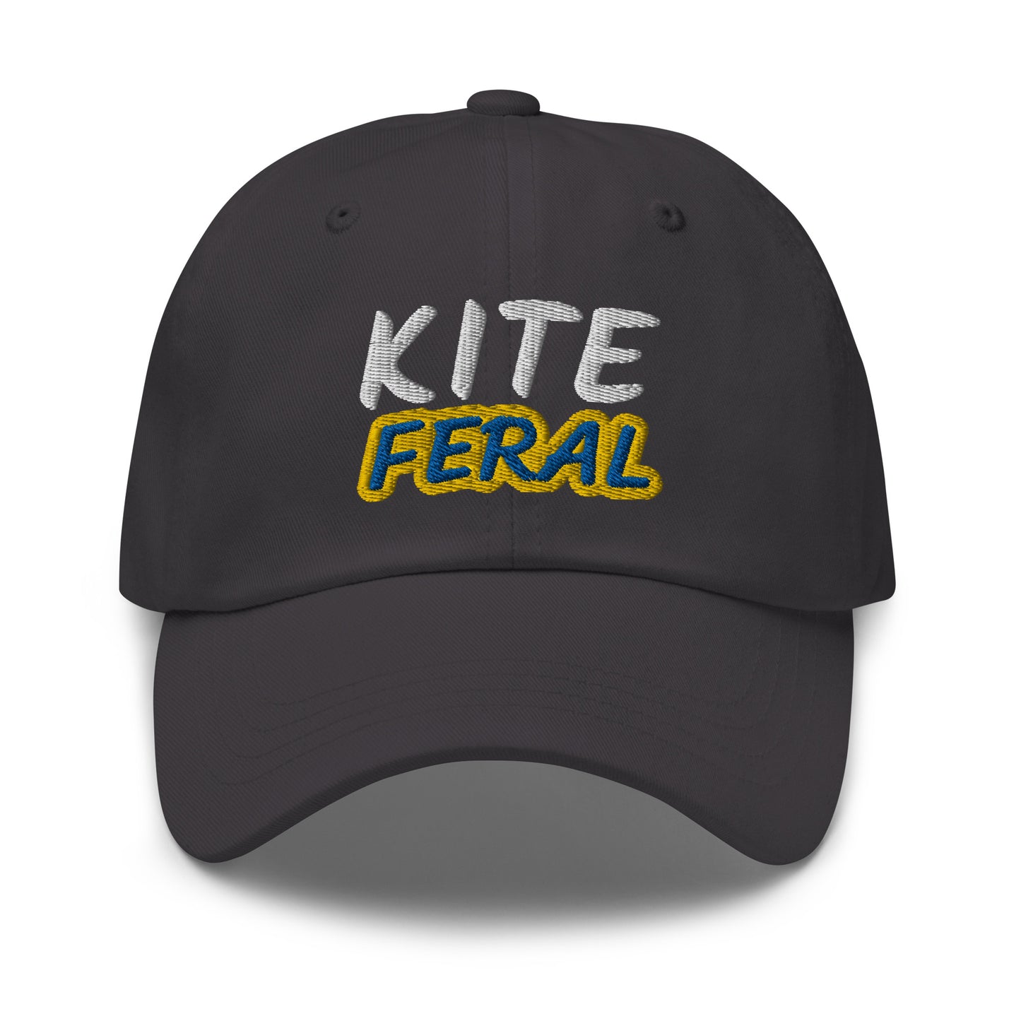 Kite Feral unisex (for men and women) sports ball caps are for players who go wild and crazy for flying kites. 