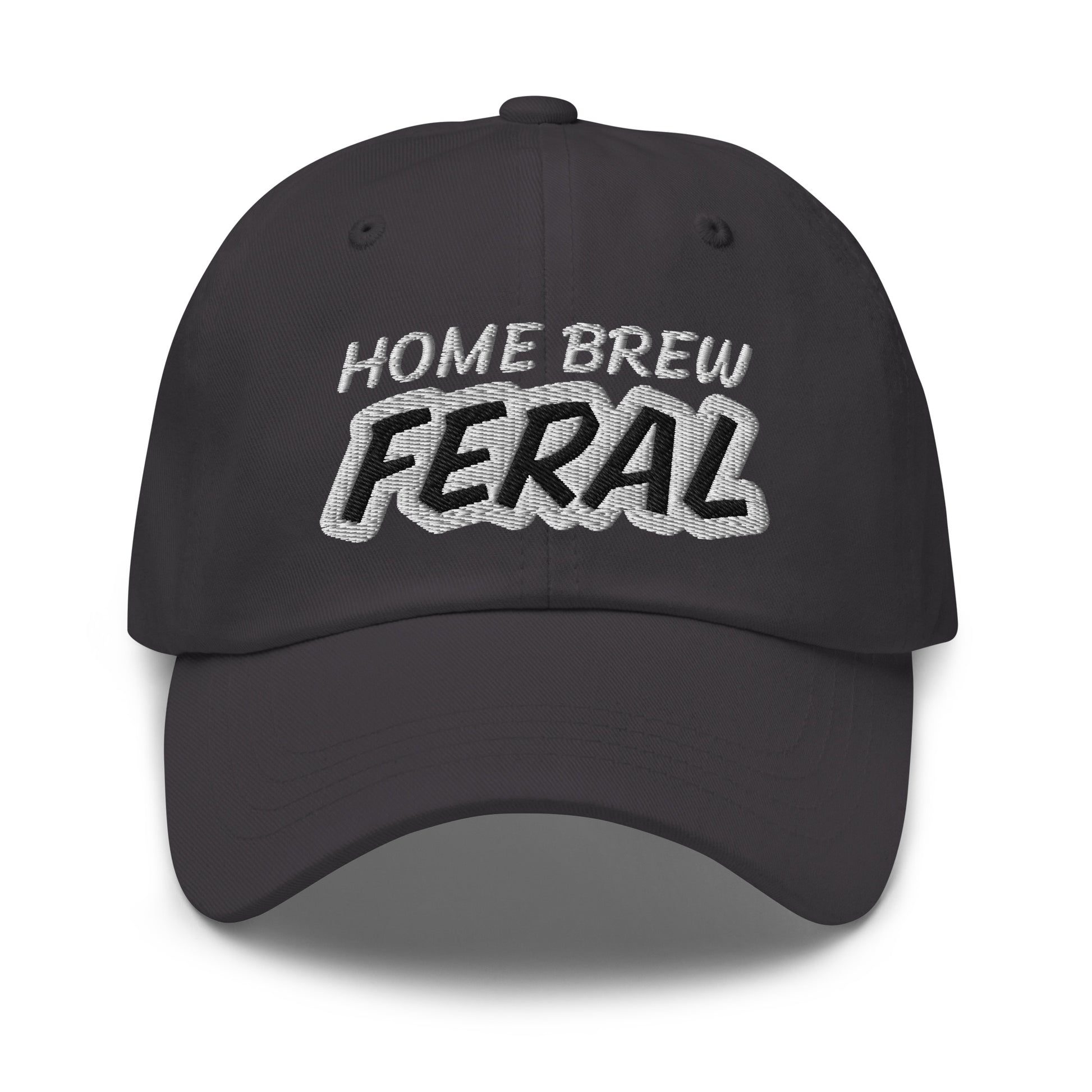 Home Brew Feral unisex embroidered beer crafter ball cap is for anyone who goes wild and crazy for making home-crafted beers.