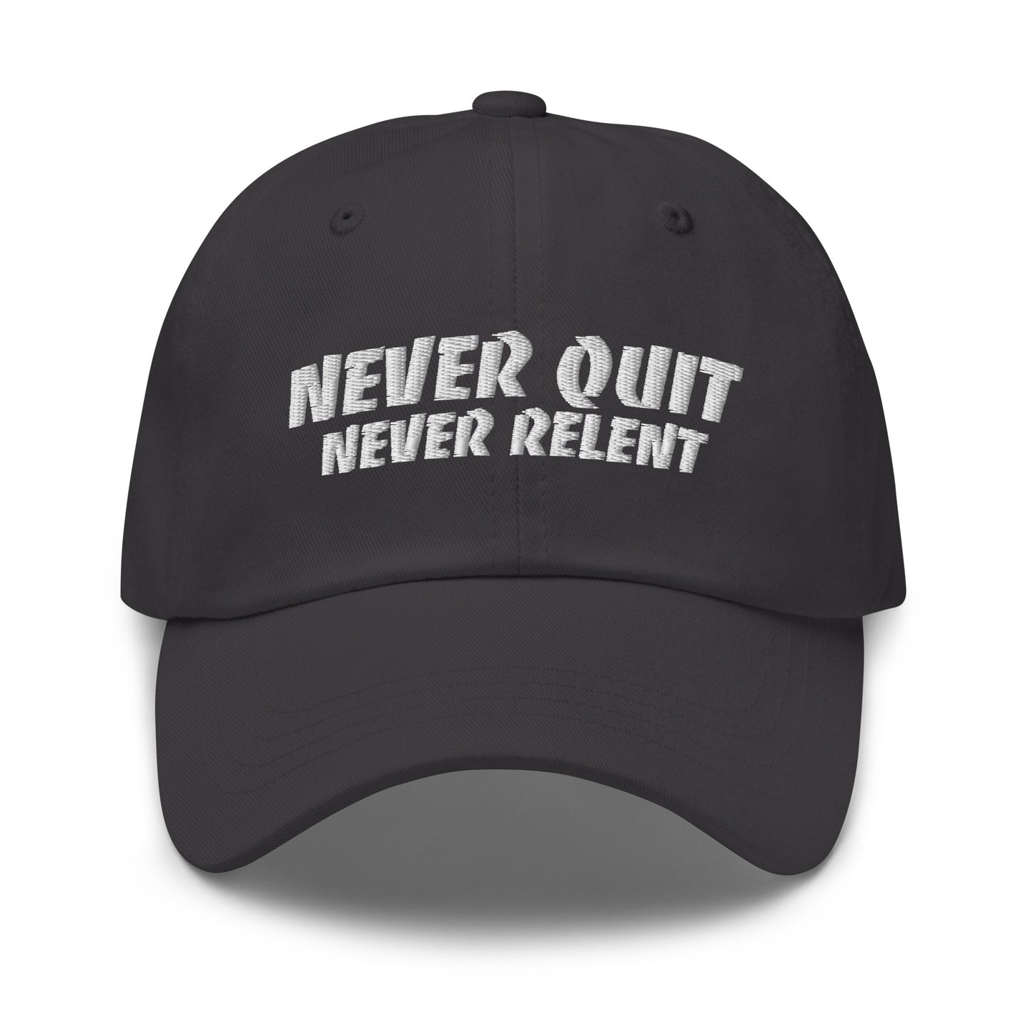 Never Quit Never Relent™ Unisex Coach, Player, and Athlete Motivational Sports Ball Cap