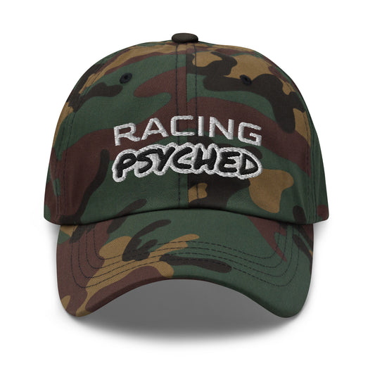 Racing Psyched sports ball caps are for diehard fans who go crazy and wild for auto races, and this cool cap is perfect for the avid fan.