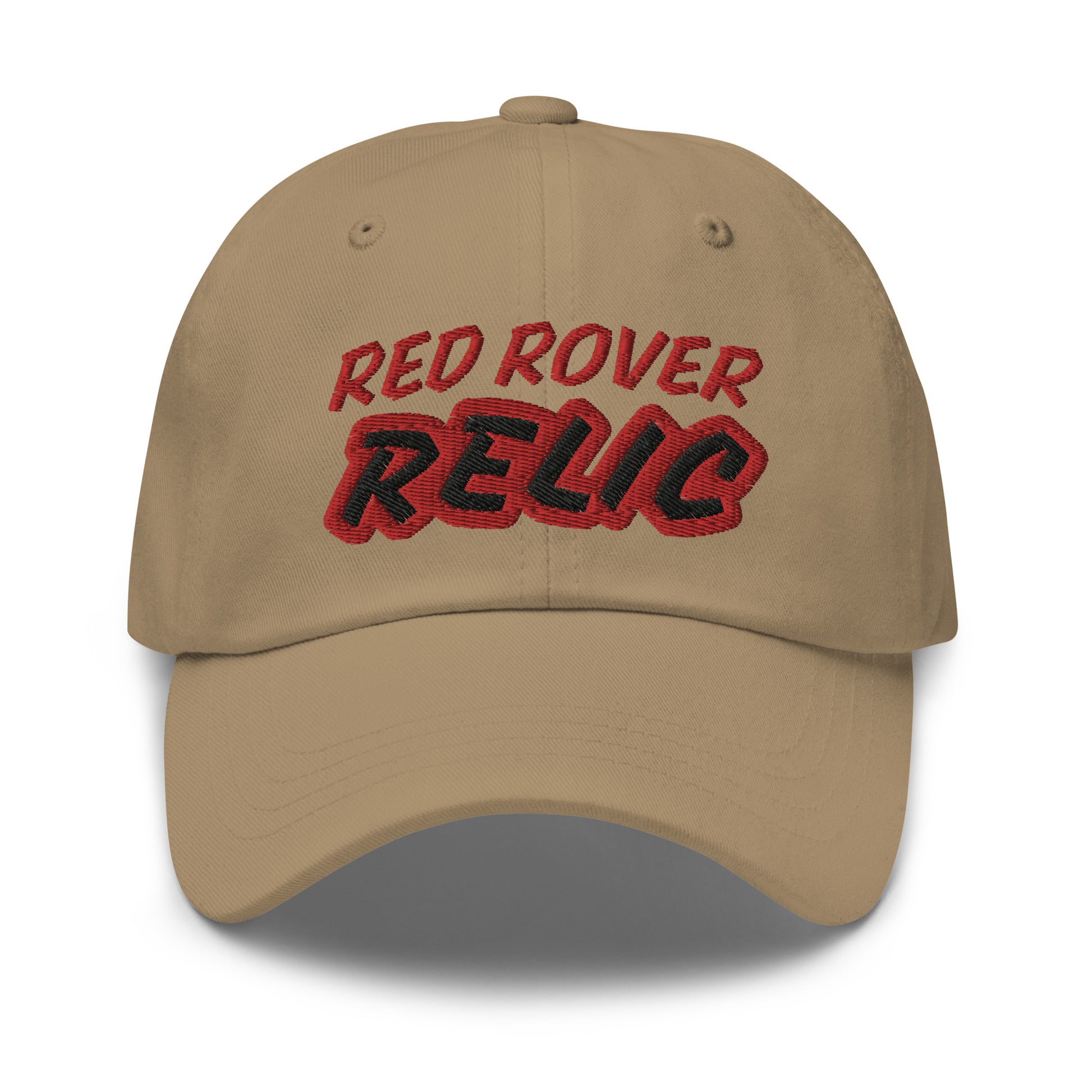 Red Rover Relic unisex embroidered ball caps are for adults who played the game of Red Rover as kids and survived.