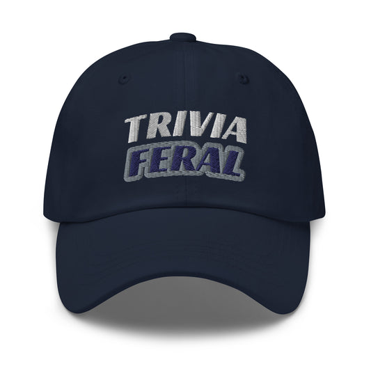 Trivia Feral unisex embroidered ball caps are for players who go wild for playing the game.