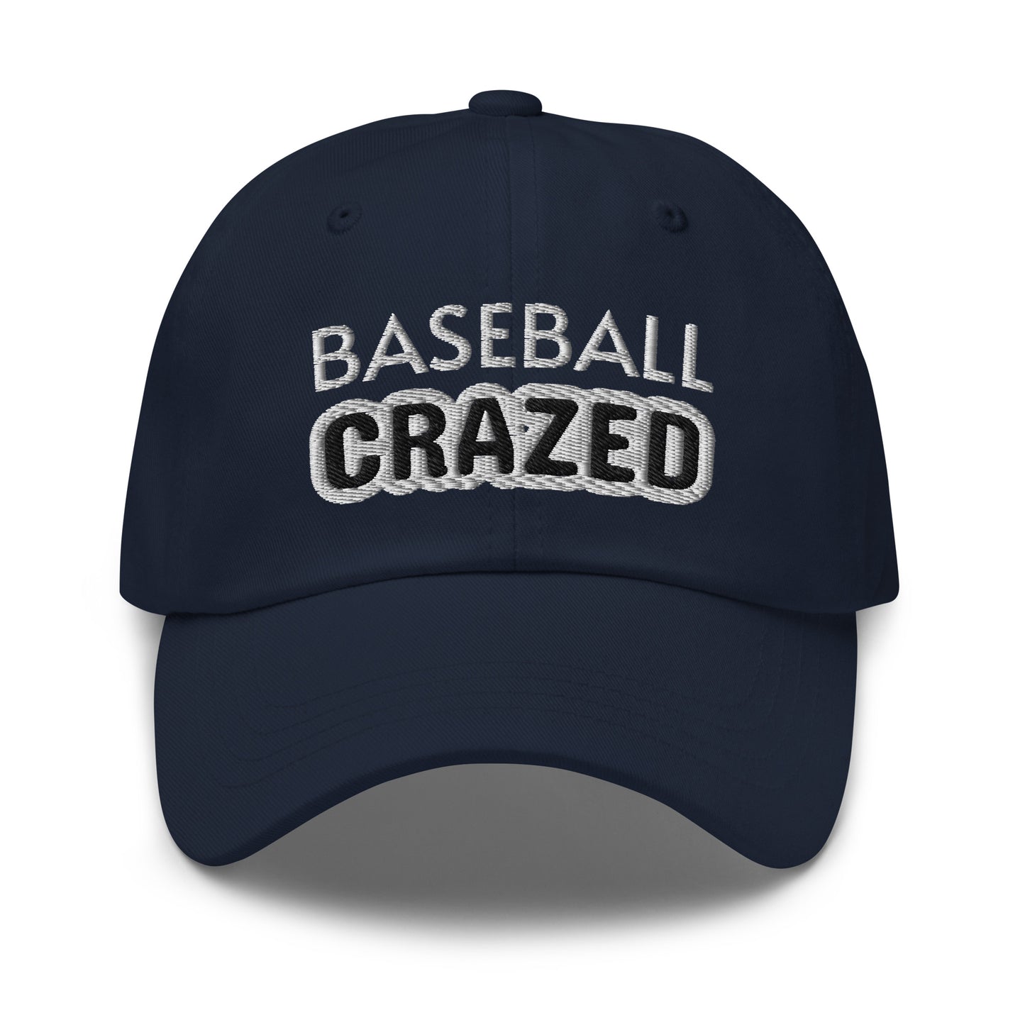 Baseball Crazed embroidered sports ball caps are for players, coaches, and fans who go crazy for the game.